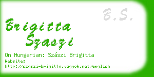 brigitta szaszi business card