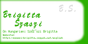 brigitta szaszi business card